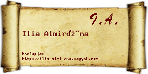 Ilia Almiréna névjegykártya